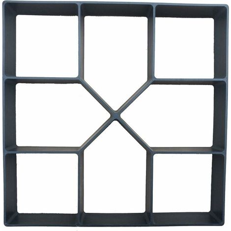 Moule à Pavage Plastique 40 x 40 cm pour Garden Terrasse Allée Patio Jardin Trottoirs Chemin de Pavage en Ciment Béton Moule à Pavé Réutilisable Moule de Coffrage Bricolage (1/5)