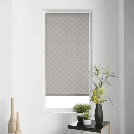 Paris Prix – Store enrouleur taupe 45x180cm – Polyester – Système d'attache facile – Pour fenêtres et portes – Installation rapide (1/3)