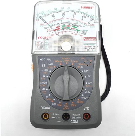 Multimètre analogique SUNWA YX-380TR multimetre ohmmetre amperemetre (1/2)