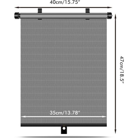 Lot de 2 pare-soleil latéraux escamotables pour voiture, stores enrouleurs anti-UV et anti-éblouissement (1/5)