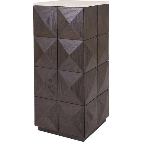 Colonne Claremont en bois foncé élégante - Brun foncé avec nuances claires (1/5)
