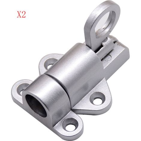 2 Pièces Verrou Portail Coulissant Targette a Ressort Targette Portail Coulissant Verrou porte de garage Coulissant,avec Des Vis pour Tous Les Types de verrou de Porte Interieur (argent) (1/5)