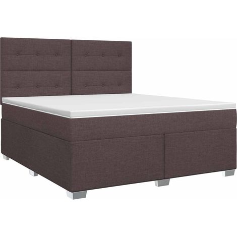Maison Exclusive - Boxspringbett mit Matratze Dunkelbraun 140 x 1 (1/5)