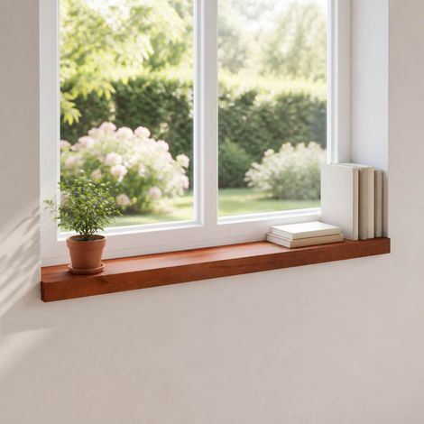vidaXL Window Sills 2 pcs Brown 70 x 20 x 2 cm Solid Beech Wood (1/5)