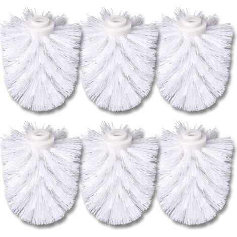 Ersandy 6er-Pack WC-Ersatzbürstenkopf, weiße Ersatzbürsten, weißer Bürstenkopf, einzeln austauschbare weiße Toilettenbürste, Toilettenbürsten, Toilettenbürsten, 6 Ersatz-Toilettenbürsten, Toilettenbür (1/5)