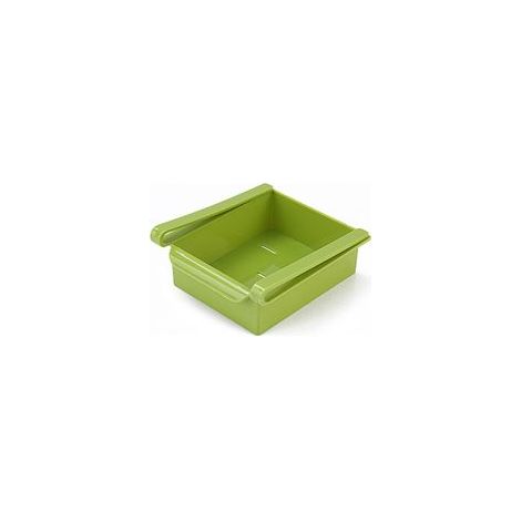 Ripiano scorrevole per frigorifero da cucina, salvaspazio, contenitore per alimenti, 1 pezzo (verde) - Crezuo