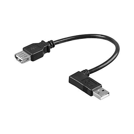MANHATTAN Cavo prolunga USB 2.0 A M angolato / A F 0,3 mt (1/2)