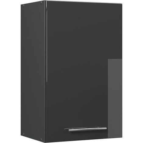 Pensile da cucina Fame-Line, Antracite lucido, 45 cm, Vicco