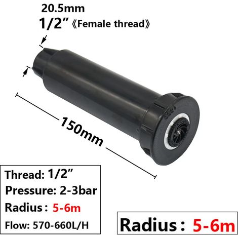 (H) Buses de rechange pour arroseurs escamotables, orientables de 0 à 360°, pour jardin, parc, ferme, pelouse et cultures. (1/5)