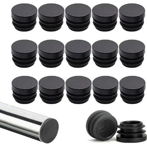 Lntyq Lot de 40 bouchons en plastique pour pieds de chaise, tube rond en plastique de 19 mm, protecteur de pieds de chaise, convient pour les bouchons de tube de protection, les bouchons d'étanchéité,