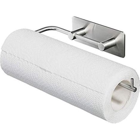 Porte Rouleau Papier, Dérouleur Support pour Sopalin Papier Essuie-Tout, sans Perçage sur Mur Support de Papier en Acier Inoxydable Adhésif 3M Autocollante pour Cuisine Toilettes Bains-Fei Yu (1/5)