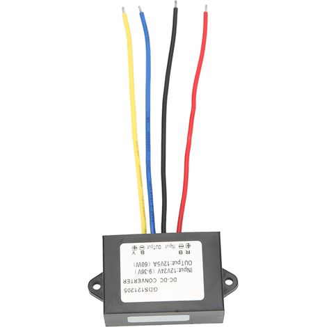 DC/DC-Spannungsreglermodul, IP67 wasserdichtes PP-Gehäuse, Spannungswandler 12 V/24 V, 9–36 V auf 12 V, 5 A (1/5)
