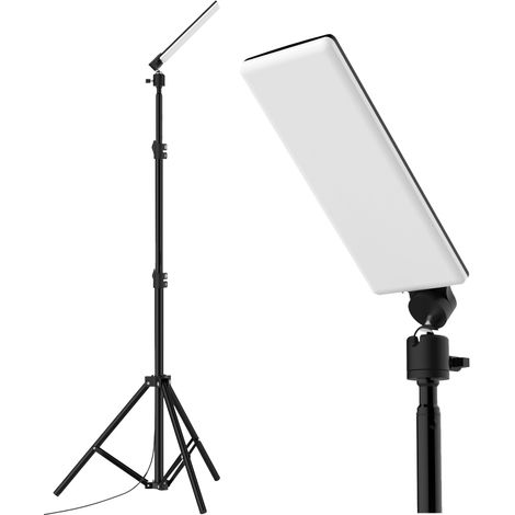Lampe de camping étanche avec trépied télescopique réglable alimenté par USB et tête rotative, idéale pour les spectacles vidéo en direct, la photographie et le maquillage. (1/5)