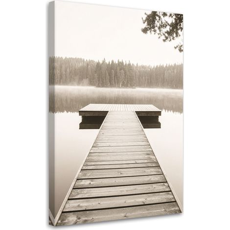 Wandbild Pier Seelandschaft Natur 60x90 cm (1/5)