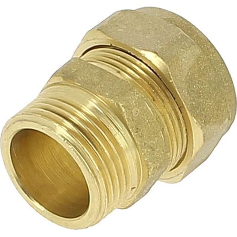 Anquier – Raccord laiton bicône Ø22 Mâle 3/4 – Raccord sanitaire conforme A.C.S. – Pour installations de chauffage – Filetage 3/4" (20x27)