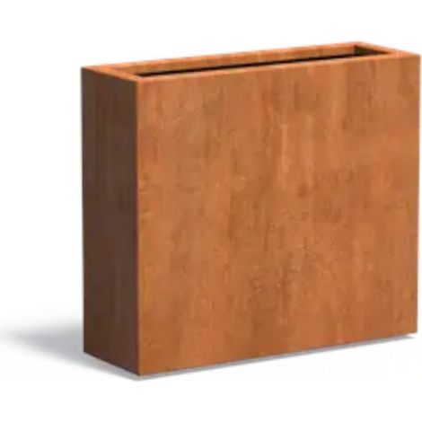 Adezz Pflanzgefäß Carrez Standard Rechteck aus Corten-Stahl Pflanzkübel Größe 90x30x80 cm (1/5)