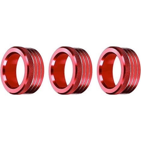 Satz mit 3 Klimaanlagen-Lautstärkereglern für Subaru BRZ Toyota 86 GT86 2013-2020 Mittelkonsole (rot) (1/5)