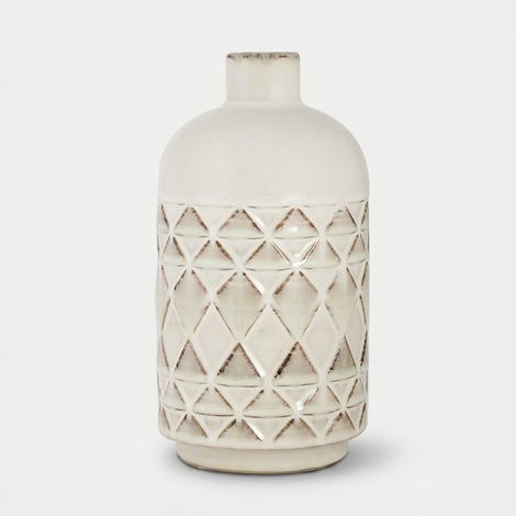 Vaso bottiglia in ceramica con intarsi Occidente B (1/3)