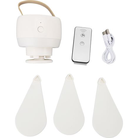 Tragbare Hängeventilatorlampe mit Licht, faltbar, kabellos und wiederaufladbar mit 3 Geschwindigkeitsstufen – Outdoor-Ventilator