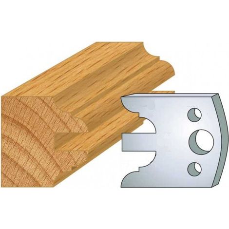 Leman – Jeu de 2 fers profilés acier Ht.40 mm – Réaffûtables pour performance optimale – Épaisseur 4 mm – Pour bois dur (1/3)