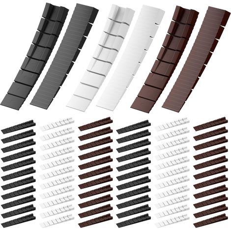 Lot de 75 cales de nivellement en plastique pour meubles - Avec points de rupture intégrés pour meubles, table, chaise (1/5)