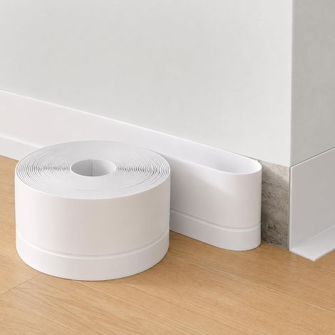 6M Baguette D'angle PVC et Moulure Murale Adhesive Plinthe Souple et Protection Murale Profilé Souple pour Murs, Portes, Fenêtres et Plafond (1/5)