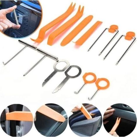 Set 12 pz smontaggio rimozione pannelli portiere clip auto stereo cruscotto HHS