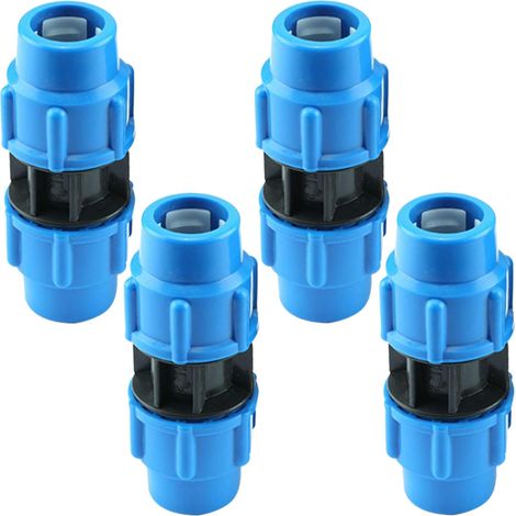 4Pcs Raccords en Polypropylène pour Tuyau PE 20 mm, Connecteur pour Tuyaux Raccord de Tuyau en Polyéthylène Raccords de plomberie Adaptateur pour Tuyaux, Angle 180° (1/5)