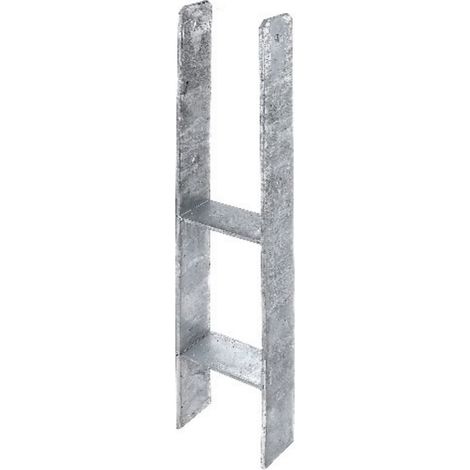 GAH Alberts H-Soporte para postes 121x300x600x60mm STA en bruto TZN - 213848 (1/2)