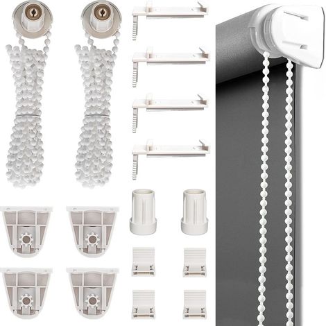 Ensemble de 16 supports et accessoires pour stores plissés, compatibles avec les stores vénitiens, les stores verticaux, les stores enrouleurs et les supports de fixation pour fenêtres.