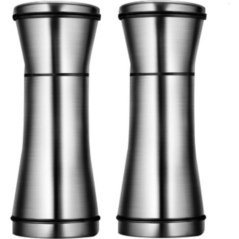 Moulin à Sel et à Poivre - Acier Inoxydable avec Mouture Céramique Réglable - Design Moderne - Lot de 2 (1/5)