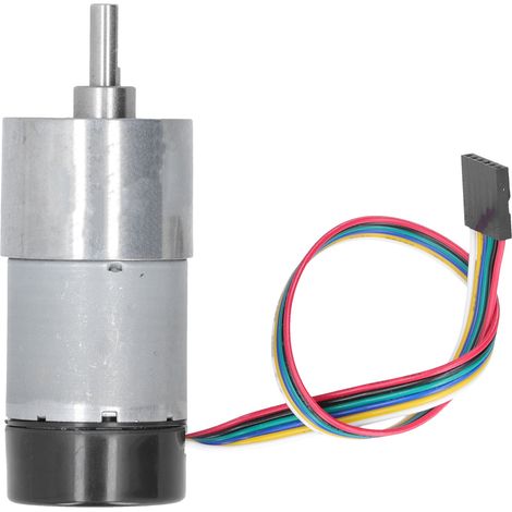 Moteur réducteur JGB37‑3530 12V DC à engrenages métalliques, couple élevé, encodeur intégré, vitesse 38 tours/min