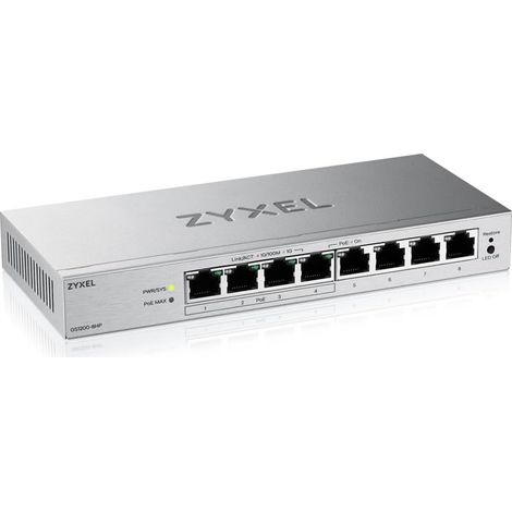 Switch Ethernet 8 Ports Gestion Web PoE+ GS1200-8HPV3 (1/5)
