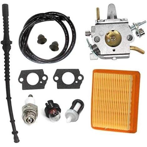 Carburateur avec filtre à air et tuyau à essence pour Stihl FS400 FS450 FS480 SP400 SP450 - Remplace Zama C1Q-S34H, 4128 120 0651, 4134 141 0300. H121