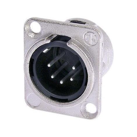 Neutrik NC5MDL1 Connettore XLR Spina a pannello contatti diritti Numero Poli (num): 5 Argento 1 pz.