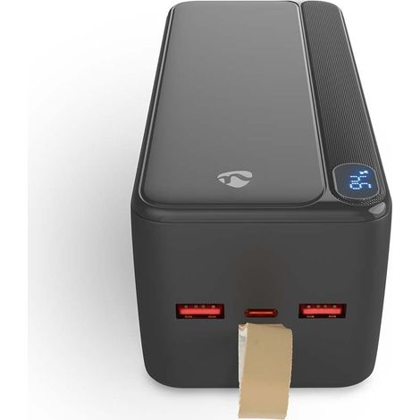 Powerbank 30000 mah 15 167 20 222 30 a numero de salidas 3 conexion de salida 1 usb c 2 usb a conexion de entrada 1 usb c pd30 20 w polimero de litio pantalla