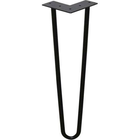 4x pieds en épingle Pieds de table Pieds de table à charge , XU,lourde Patins de table Hairpin Legs Interchangeables 2 étriers-30cm - KZQ (1/4)