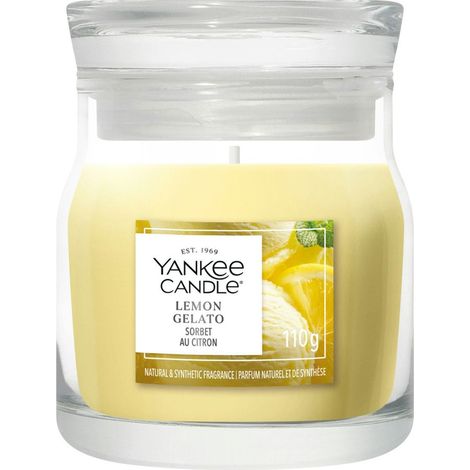 Candela Lemon Gelato piccola Signature 110g Giallo Yankee Candle