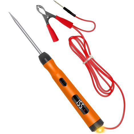 Automobile 6V 12V 24V Testeur Electrique Stylo Testeur de Tension avec écran LCD, Test de Polarité,Lampe,Testeur Fusible Voiture (1/5)