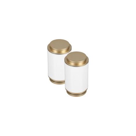 2 pièces Embouts de Tringle à Rideau Blancs pour Barre de Capuchons Décoratifs Faciles à Installer pour Rideaux Cuisine Salon Chambre Salle de Bain
