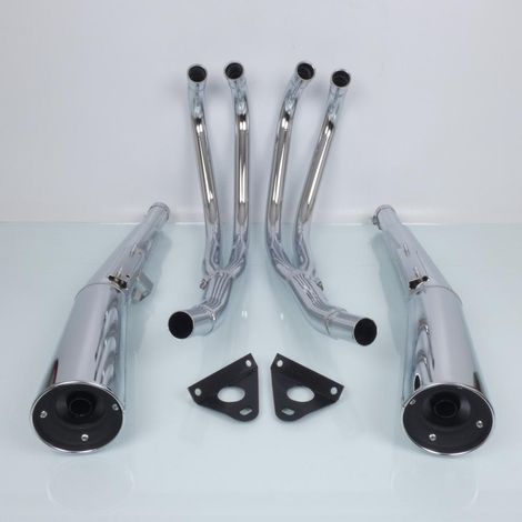Auspuff marving 4 in 2 verchromt für Motorrad honda 750 cb kz (1/5)