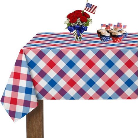 Mantel rectangular de 138 x 178 cm, de vinilo impermeable, lavable y a cuadros, ideal para picnics en interiores y exteriores - Estilo 5 (1/5)