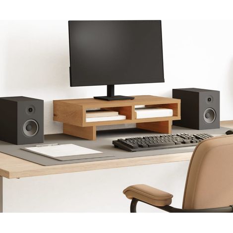 vidaXL Supporto per Monitor Rovere Artigianale 50x27x15 cm