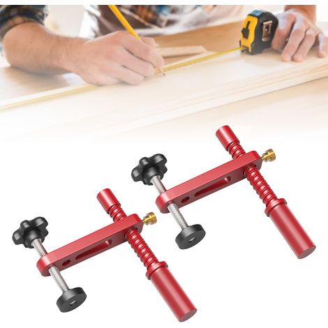 19 mm rote Positionierdruckplatte für Holzbearbeitungswerkzeuge, Tischklemme mit Schutzpolster, geeignet für MFT-Werkbänke und -Tische. (1/5)