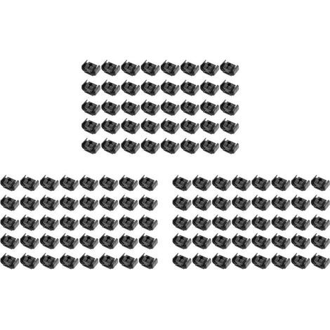 120 Pièces 2 Points de Tuyau de Frein Ligne de Retenue Support de Pince 811611797 Double Conduit Base Pince de Câble de Frein 4.75Mm Noir (1/2)