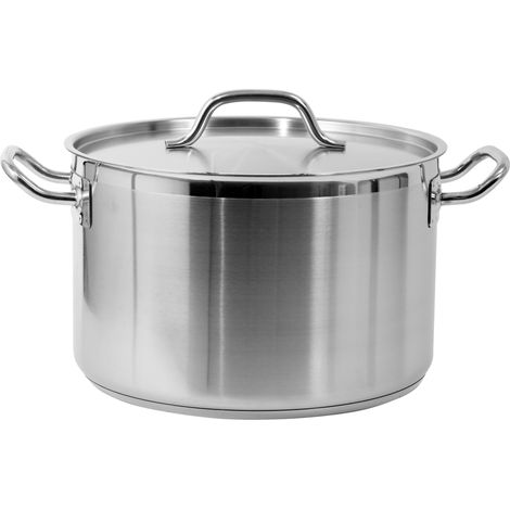 Mittlerer Kochtopf mit Deckel 16,1 l, Edelstahl 32x20 cm (1/2)