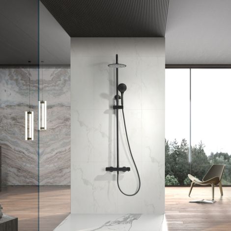 Imex - Columna Ducha Termostatica con Grifo Negro (1/5)