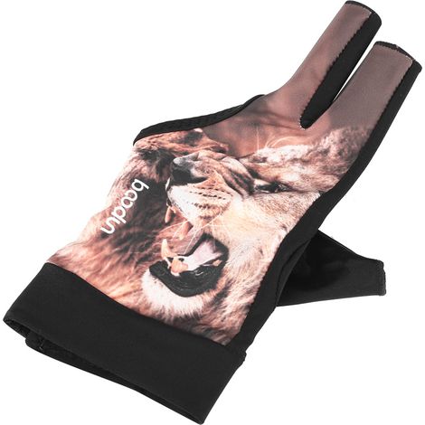 Gant de billard professionnel pour snooker et pool - Taille adulte unisexe L - Marque Boodun (Marron) (1/5)
