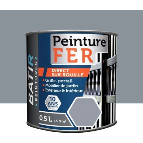 Peinture Fer BÂTIR Cendre 0,5 L (1/3)