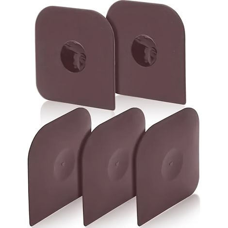 5 unités de Set d'Outil Raclette pour Poêle et Assiette, Raclette en Nylon Antidérapante pour Nettoyer la Graisse et les Aliments Brûlés, Orange (1/4)